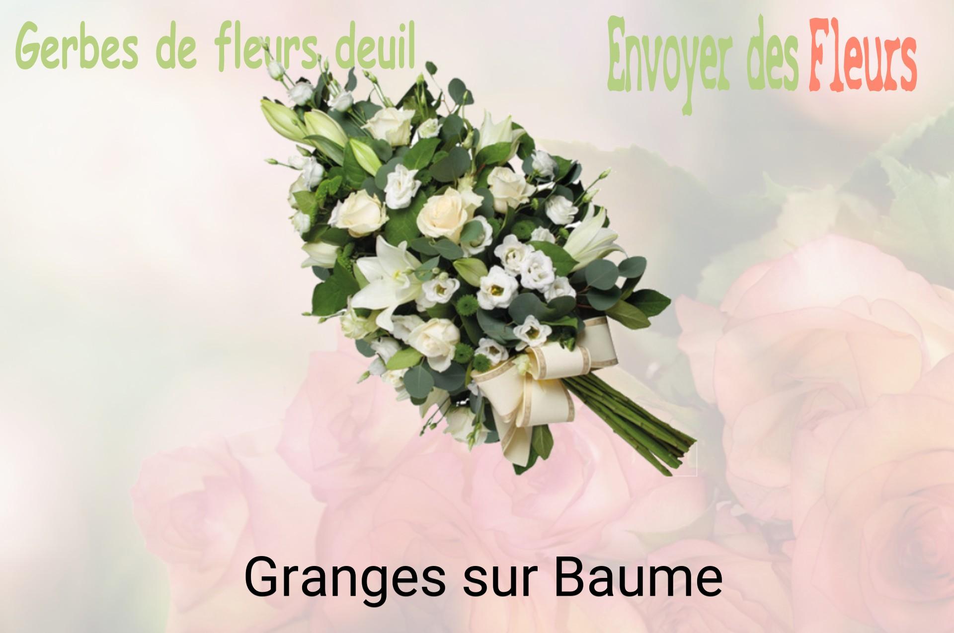 Gerbe de fleurs de deuil livrée à Granges-sur-Baume